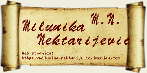 Milunika Nektarijević vizit kartica
